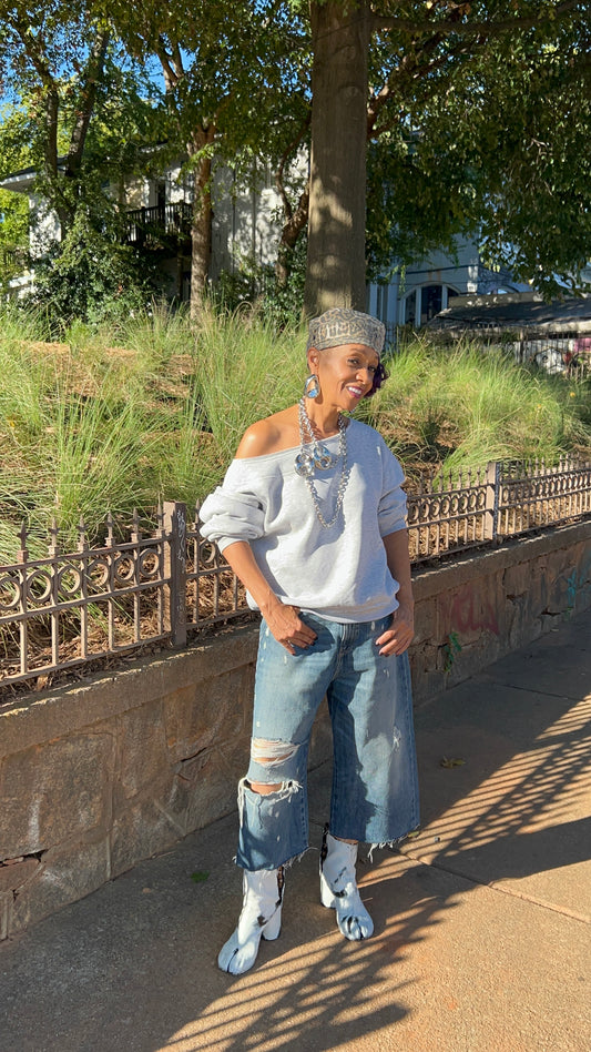 The Sunday Love Off Shoulder Sweatshirt