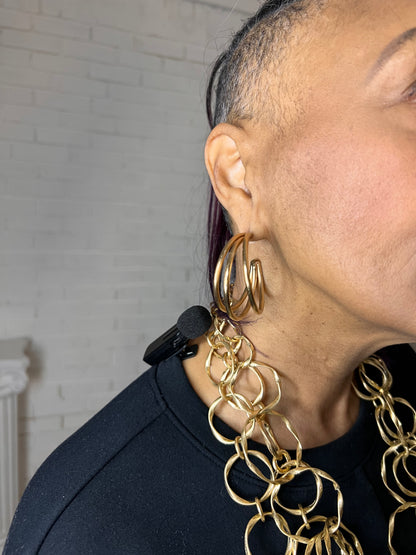 Triple Gold Hoop