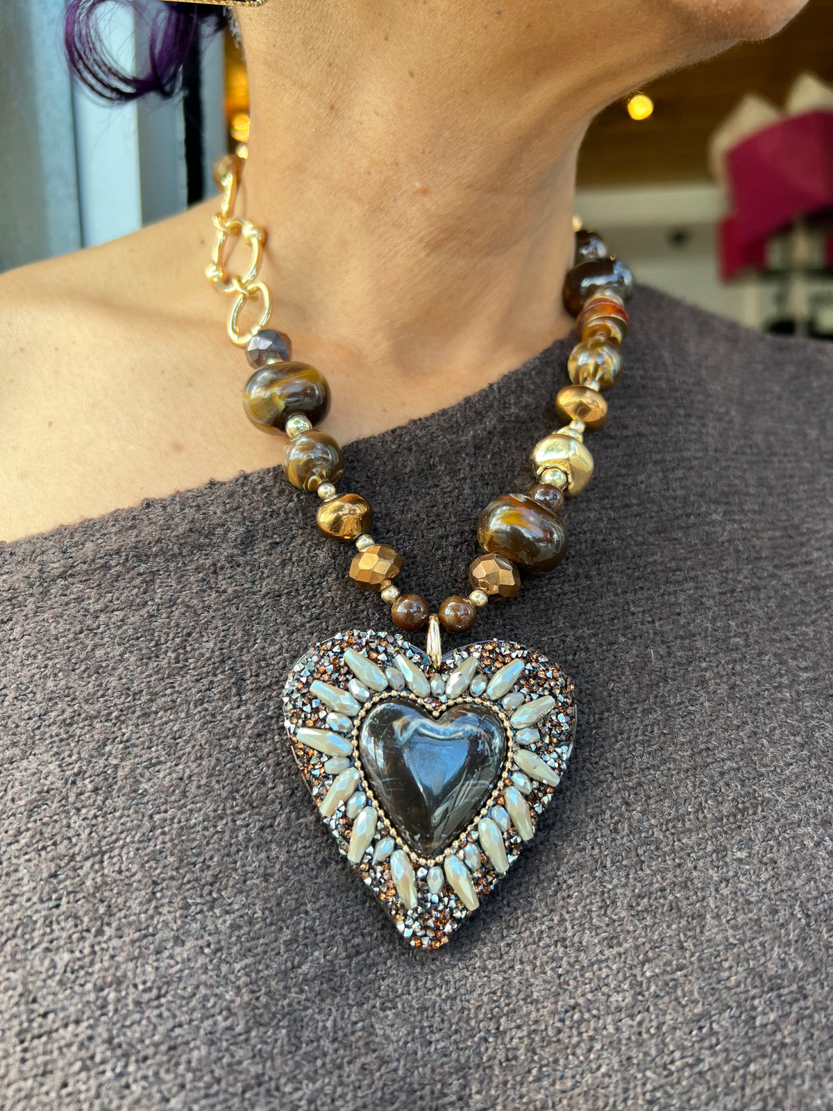 Heart of Amber Necklace