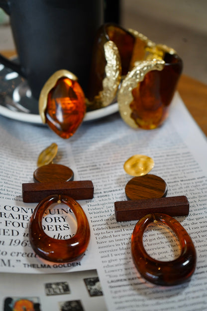 Estelle Wooden Earring