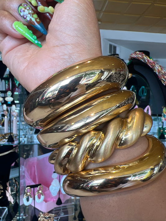 Gold Goddess bracelet stack