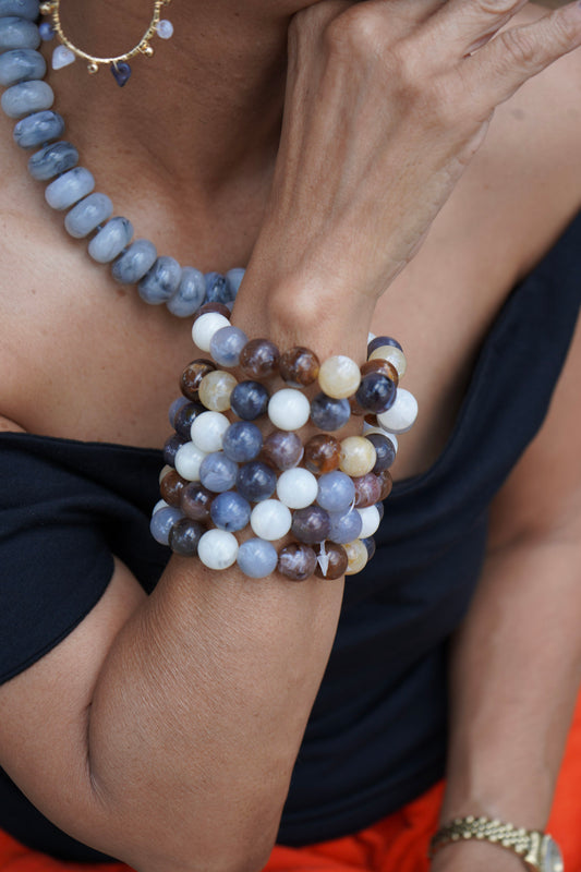 Charcoal Drop Bracelet Set
