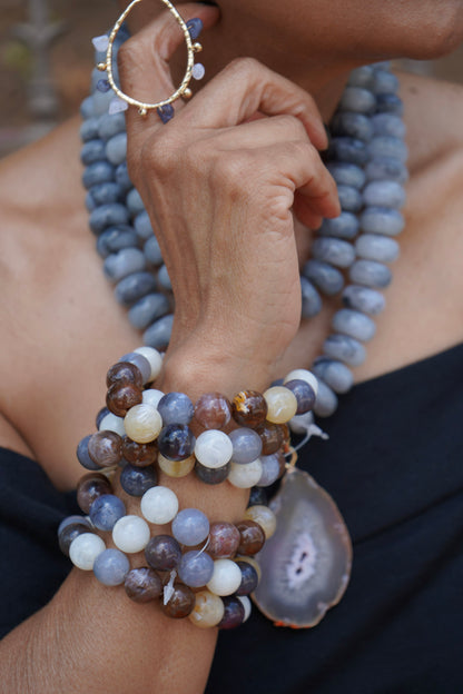 Charcoal Drop Bracelet Set