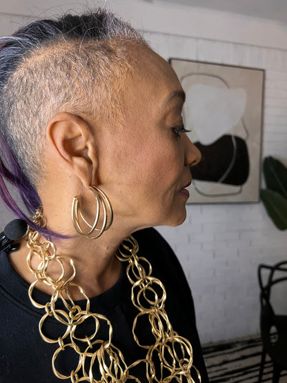 Triple Gold Hoop