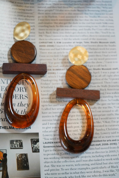 Estelle Wooden Earring