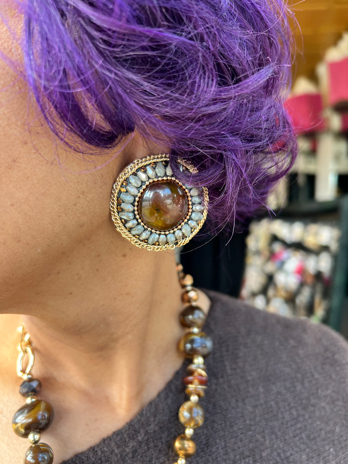 Bronze Muse Earring