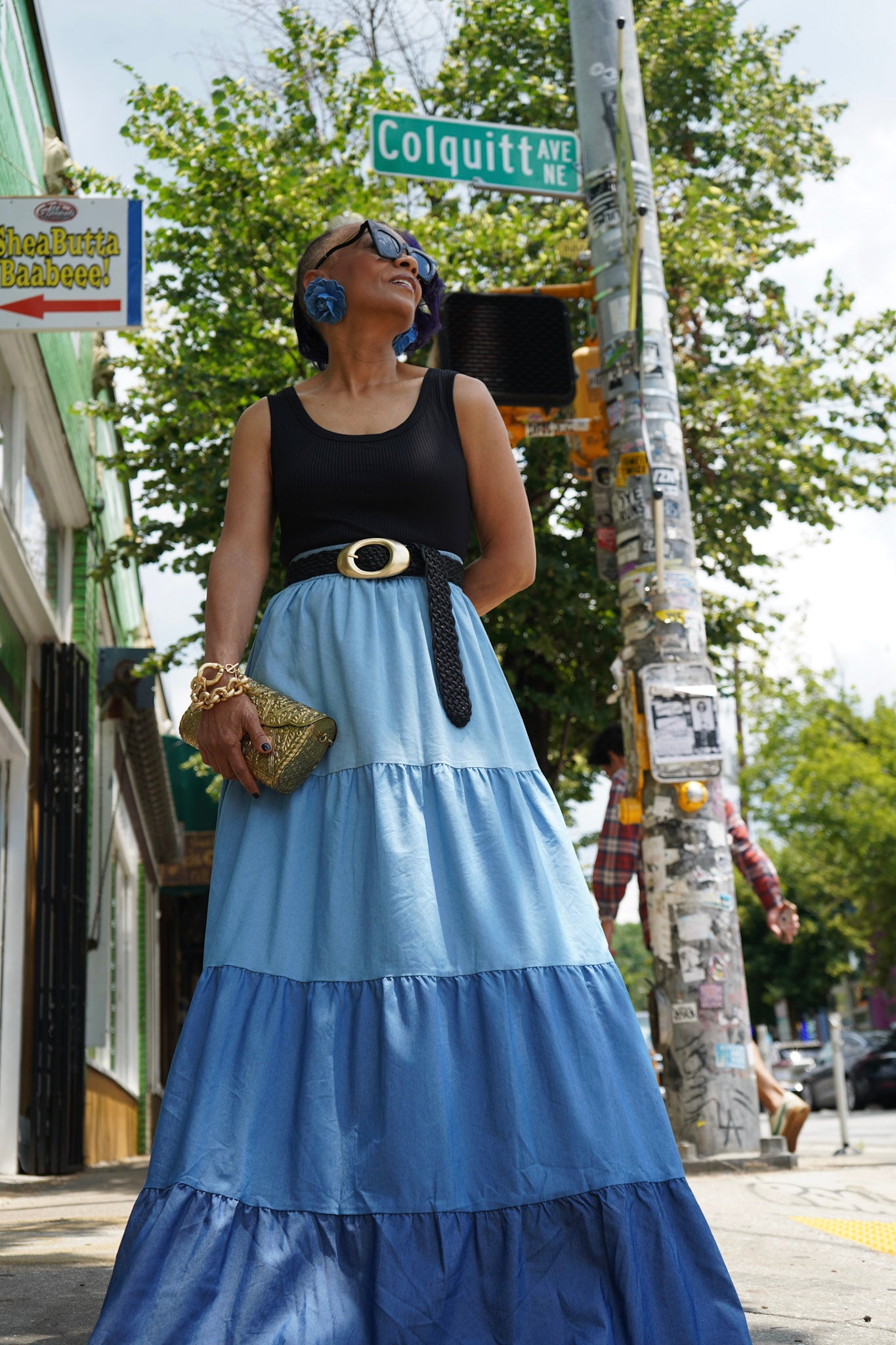 Dangerous in denim maxi dress