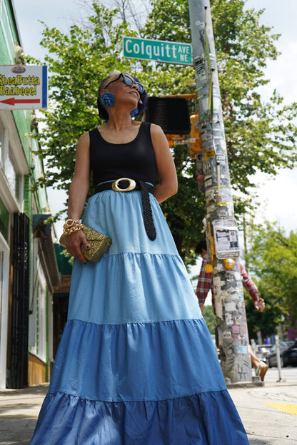 Dangerous in denim maxi dress