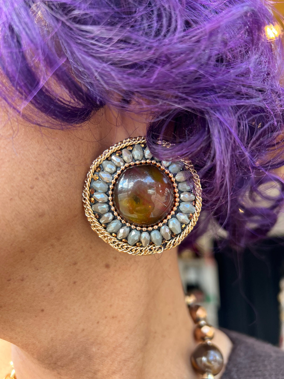 Bronze Muse Earring
